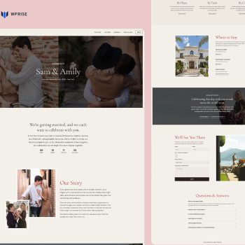 Forever – Wedding Invitation Elementor Template