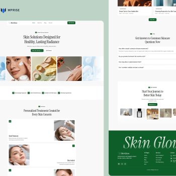 SkinGlow – Skincare Elementor Template