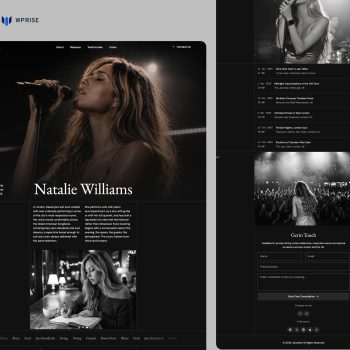 SoulNoir – Jazz and Soul Vocalist Elementor Template