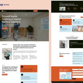 WallCraft – DryWall Landing Page for Lead Generation